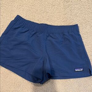 Patagonia Blue Athletic Shorts Quick-Dry Elastic Waist